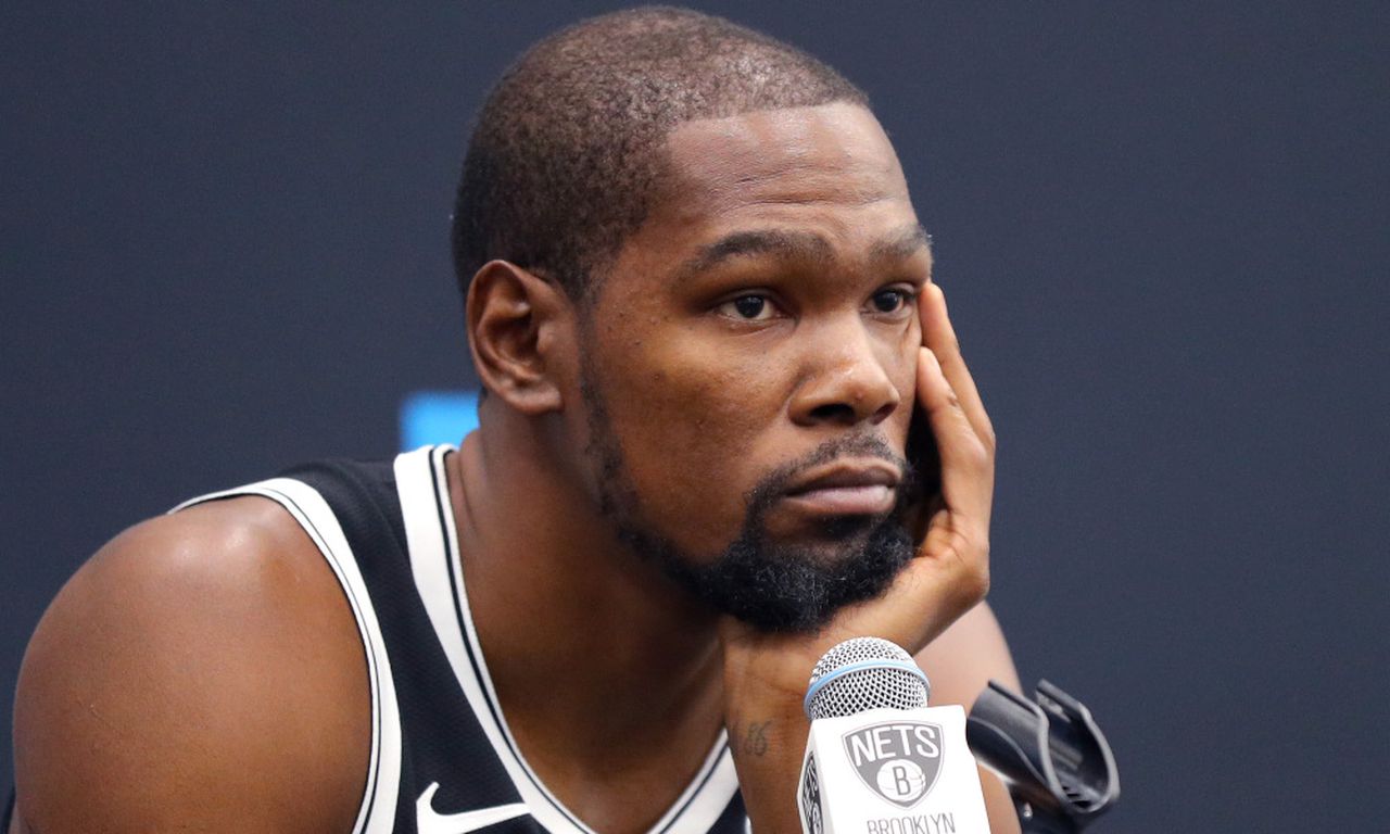 Brooklyn Nets superstar Kevin Durant tests positive for coronavirus. Image via USA Today.