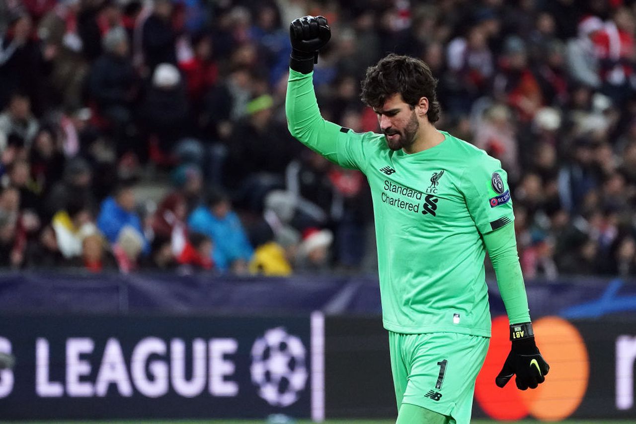 Alisson has played 28 games for Liverpool this season, image via Getty Images
