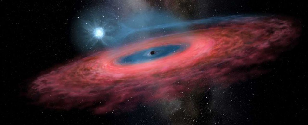 Scientists puzzled by black hole's enormous size. Image via Yu Jingchuan.
