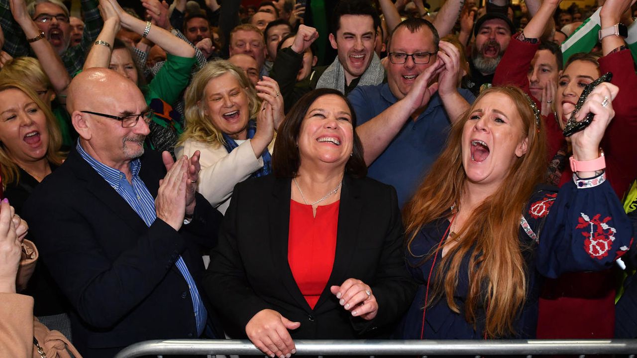 Irish left-wing party Sinn Fein set to form coalition government after winning popular vote. Image via France24.