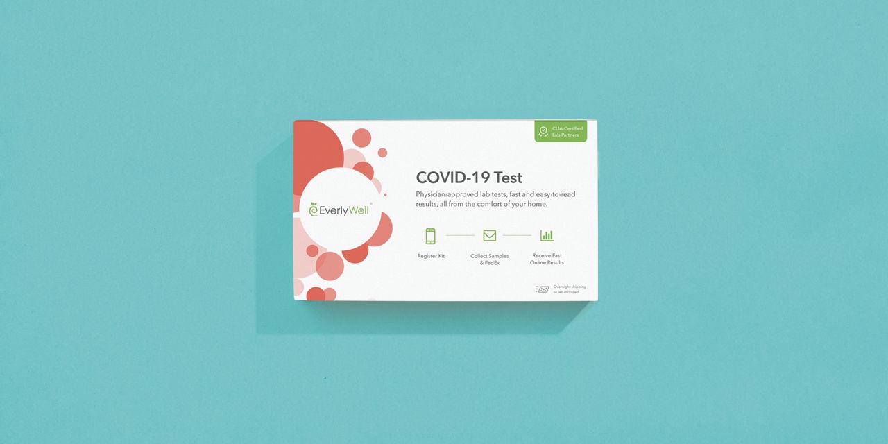 Texas-based diagnostics startup Everlywell is releasing home testing kits for coronavirus. Image via Everlywell.