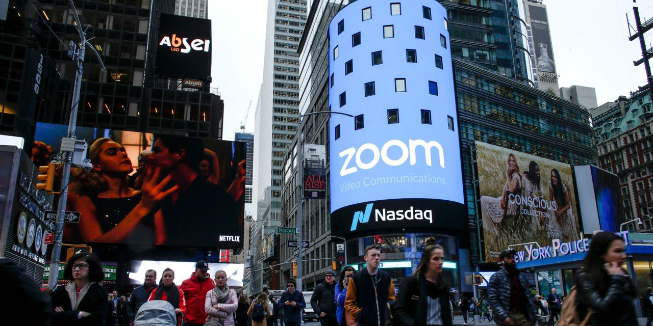 Amid coronavirus pandemic, video conferencing app Zoom's stock soars sky-high. Image via Barron's.