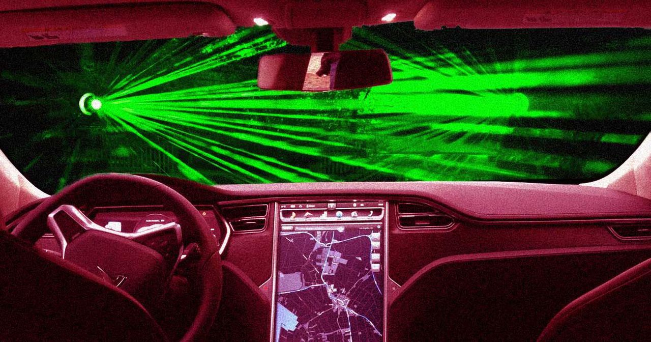 Tesla intends to replace all windshield wipers with lasers, image via Maurizio Pesce/Victor Tangermann