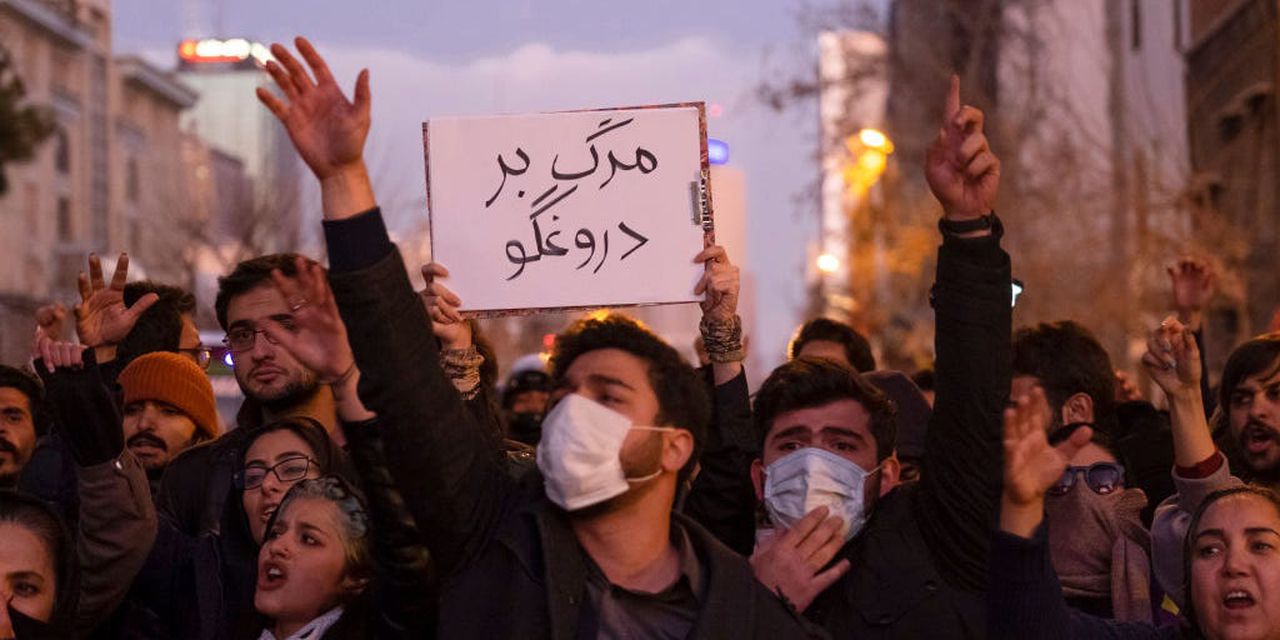 Protesters in Tehran demand Supreme leader's resignation over shooting down of Ukrainian passenger jet, Image via Business Insider.