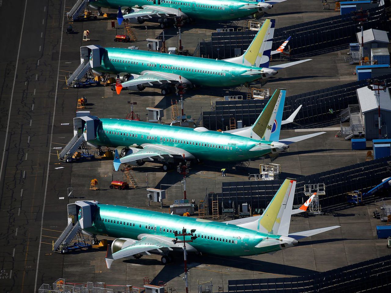 Boeing's Max 737 manufacture halted, may be canceled entirely pending federal negotiations. Image via Reuters.