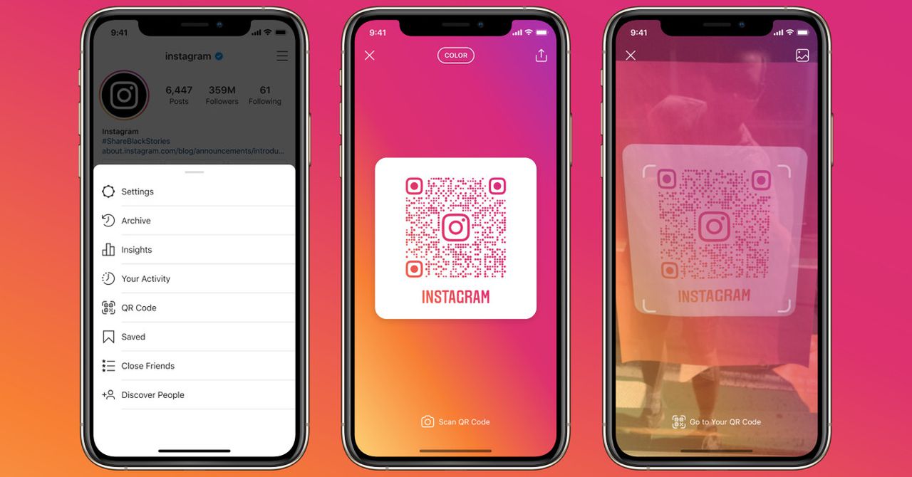 Instagram launches QR codes globally, letting people open a profile from any camera app