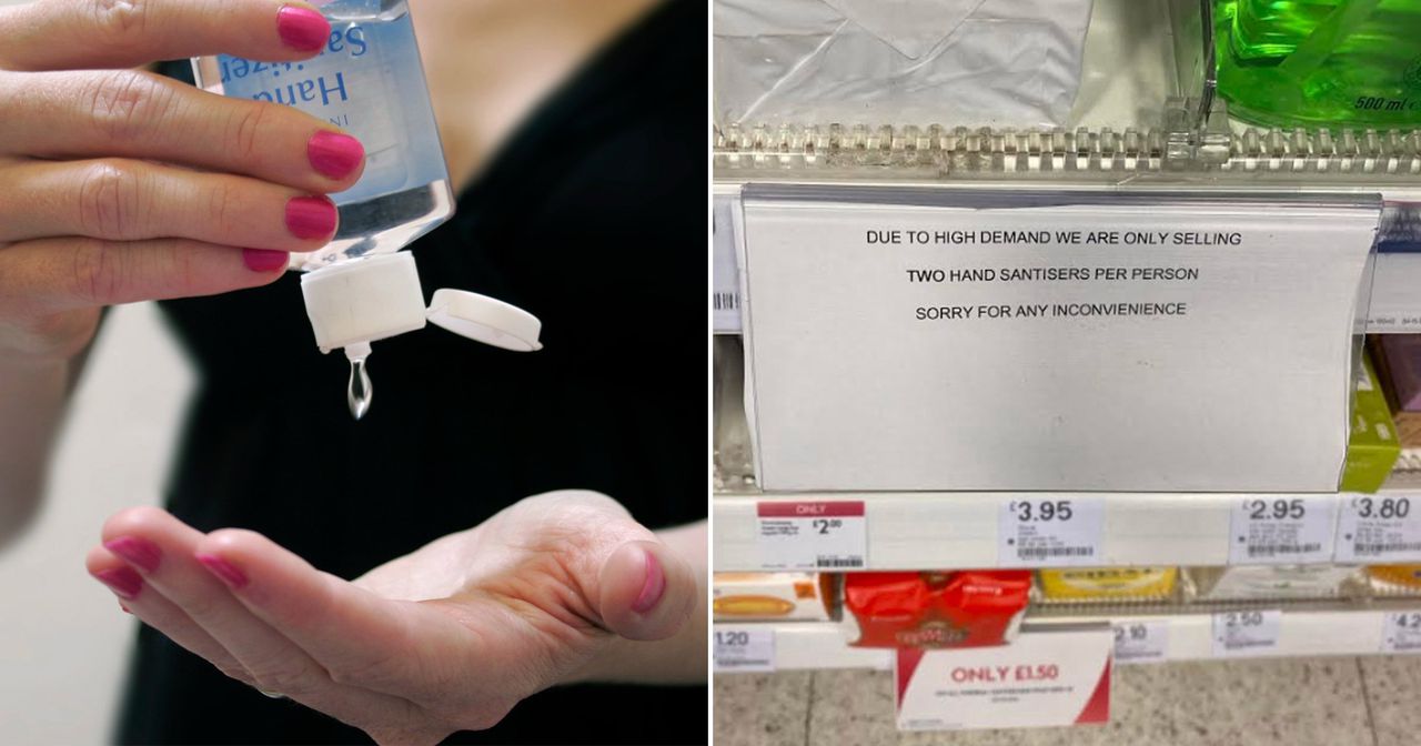 UK faces hand sanitizer shortages amid coronavirus fears. Image via Metro.