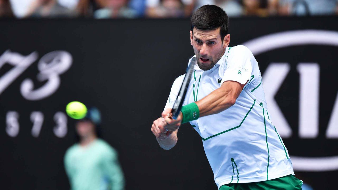 Djokovic defeats Schwartzman, will face Raonic in Australian Open quarter-finals. Image via ATP Tour.