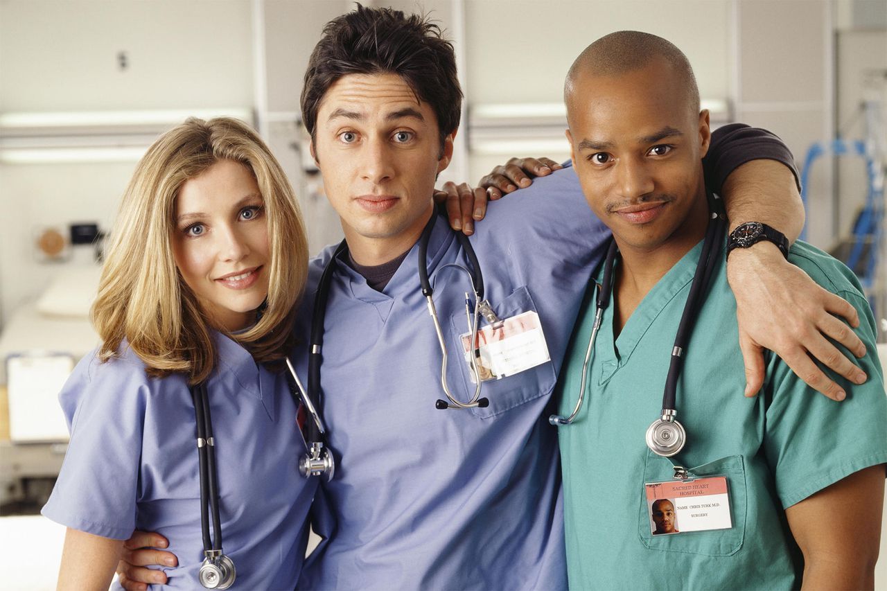 Scrubs is an incredibly popular sitcom about doctors who work at a hospital, image via Walt Disney Television