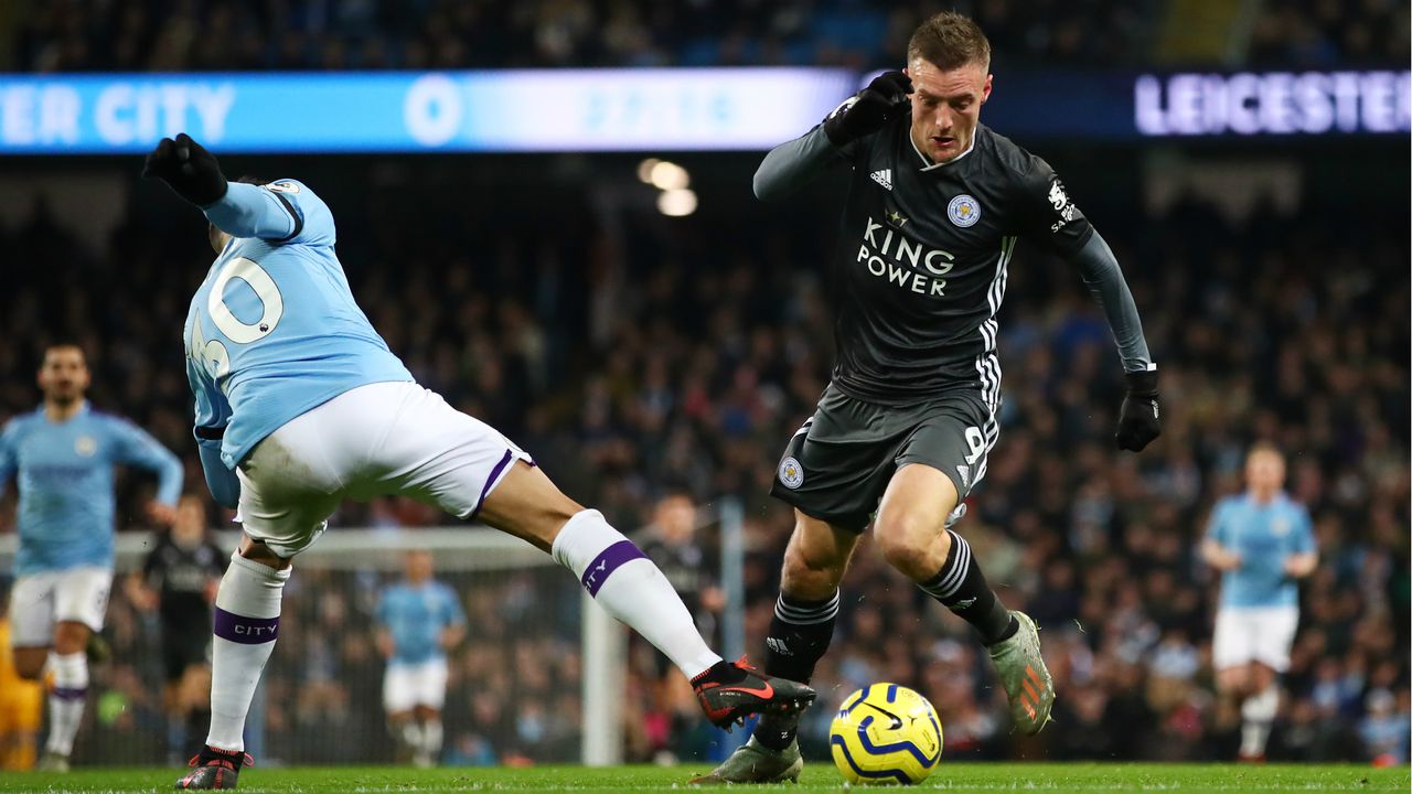 Manchester City consolidate 2nd place in Premier League with 1-0 victory over Leicester City. Image via Goal.
