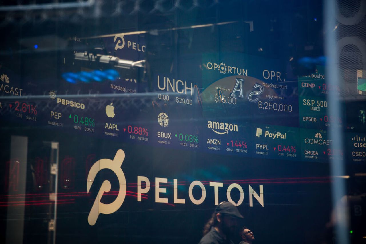 Peloton stock suffers in financial markets for insensitive advertisement campaign. Image via Fortune.