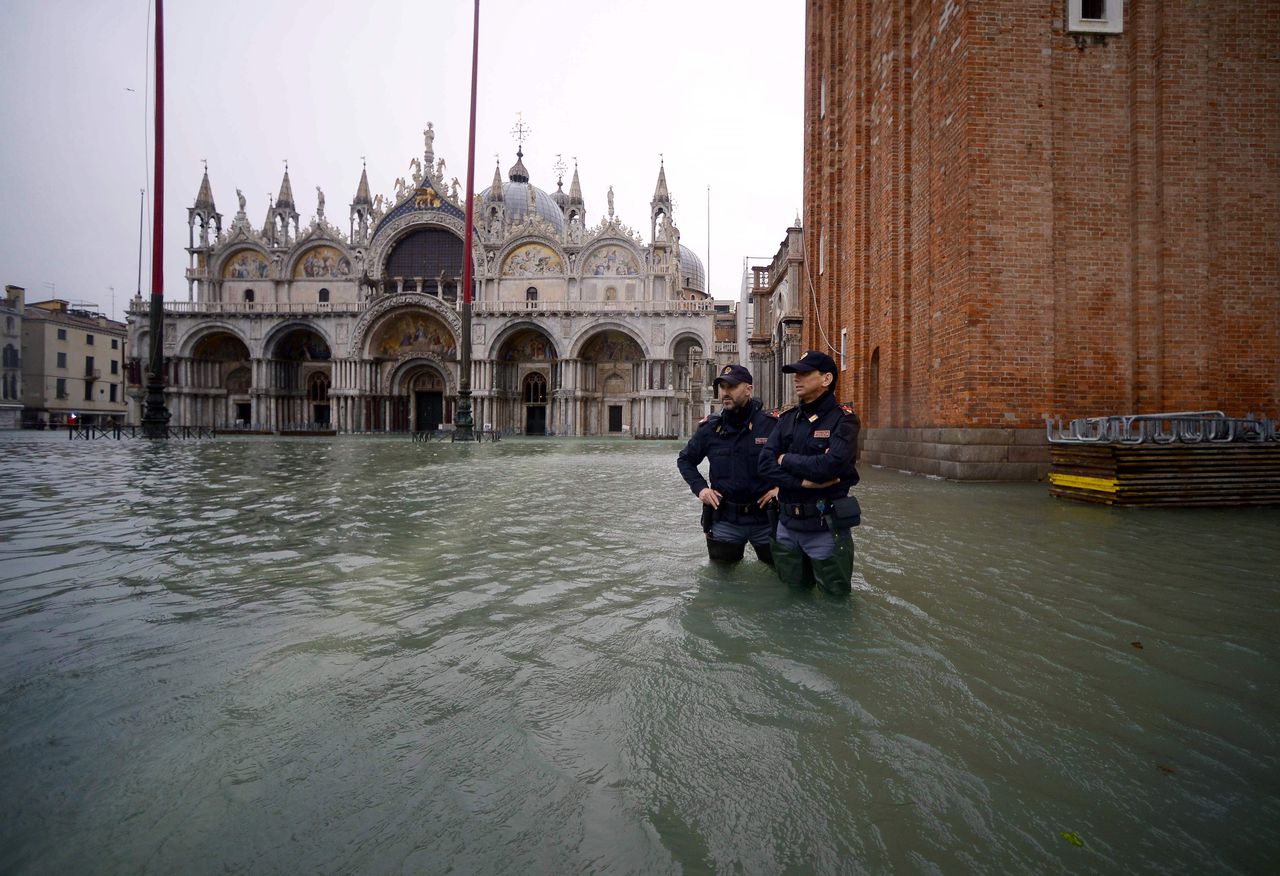 Venice hit by more floods due to rain and tides. Image via AFP.