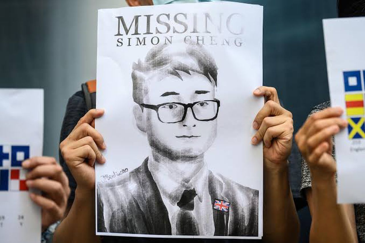 Simon Cheng was accused of creating unrest in Hong Kong, image via Hong Kong AFP