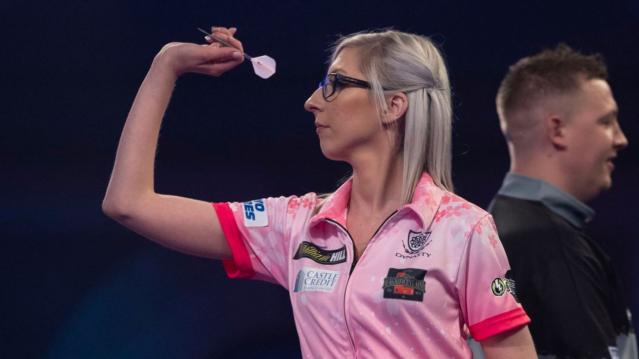 Fallon Sherrock awarded place in all World Series of Darts competitions in 2020. Image via Sky Sports.