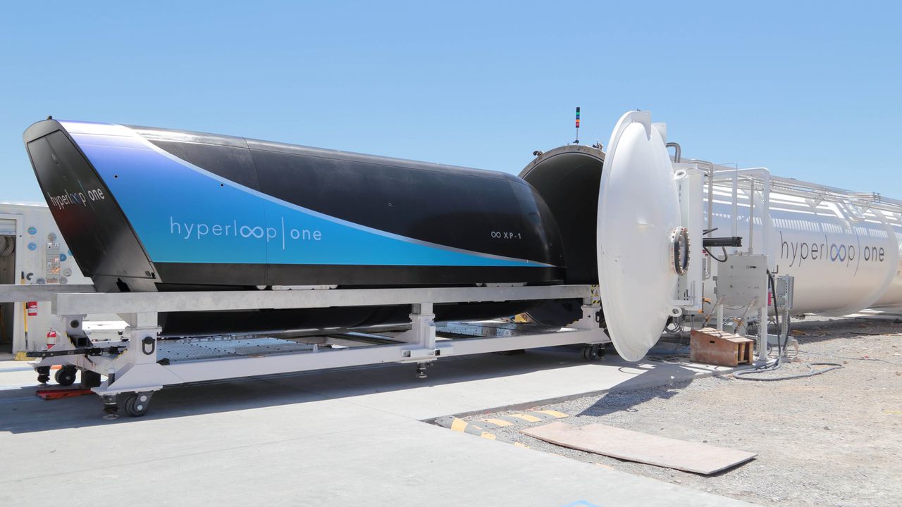 The technology is currently being tested in the US, image via hyperloop