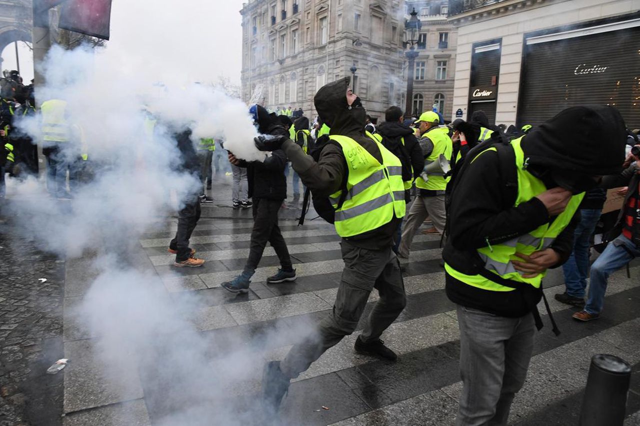 32 people were arrested during the protest, image via Getty Images