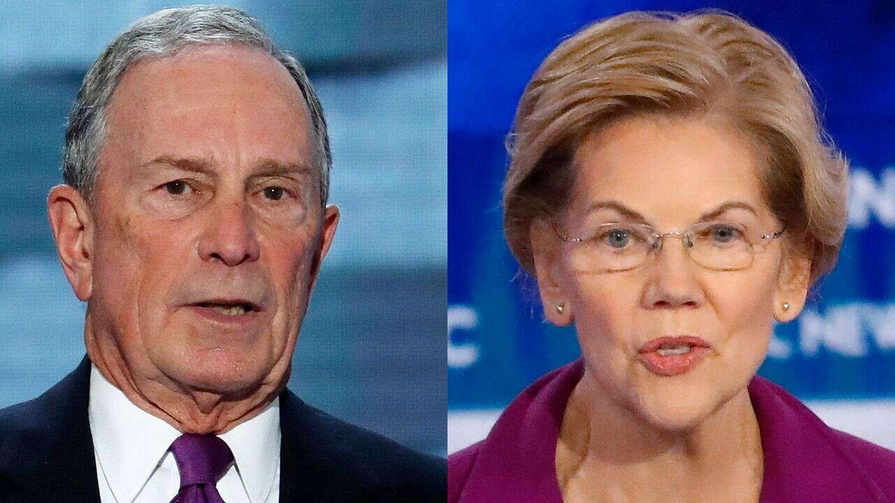 Warren says Bloomberg wants to purchase presidential election. Image via  AP.