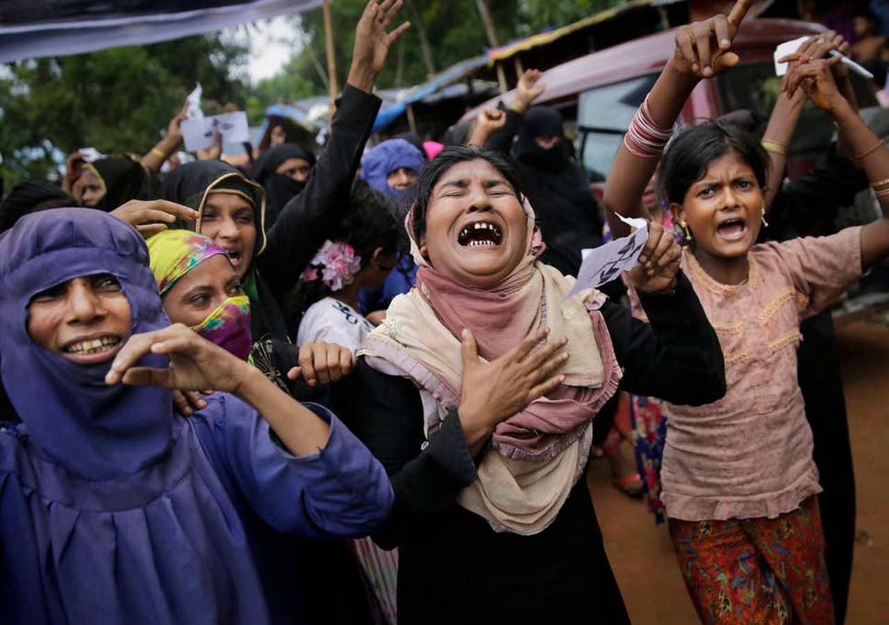 The ICC approves human rights probe into Rohingya deportations. Image via The Independent UK.