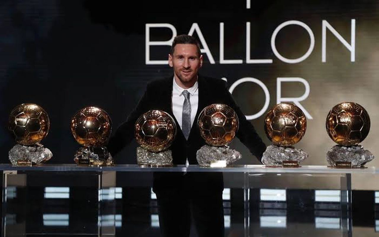 Messi has won the award more times than any player in history, image via AAP