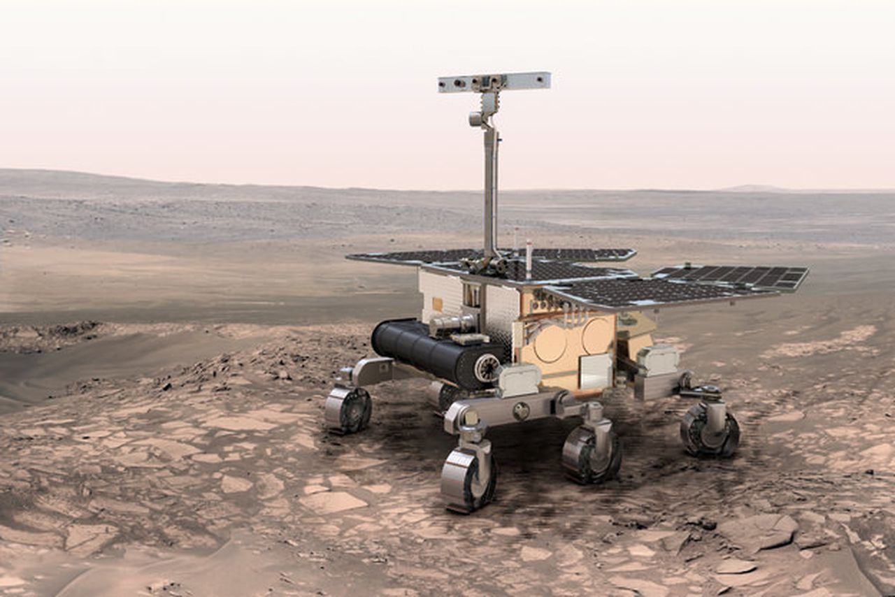 The rover will search for signs of life, image via ESA