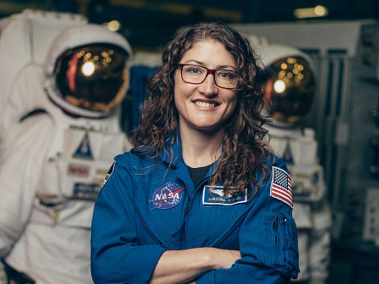Longest spaceflight by a woman logged by Christina Koch, a NASA astronaut. Image via Married Celebrities.