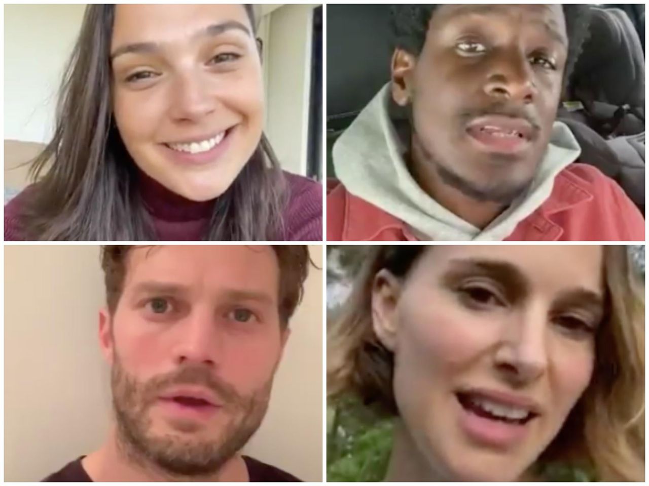 Gal Gadot's viral Imagine video with Hollywood stars sparks anger on social media. Image via The Independent.