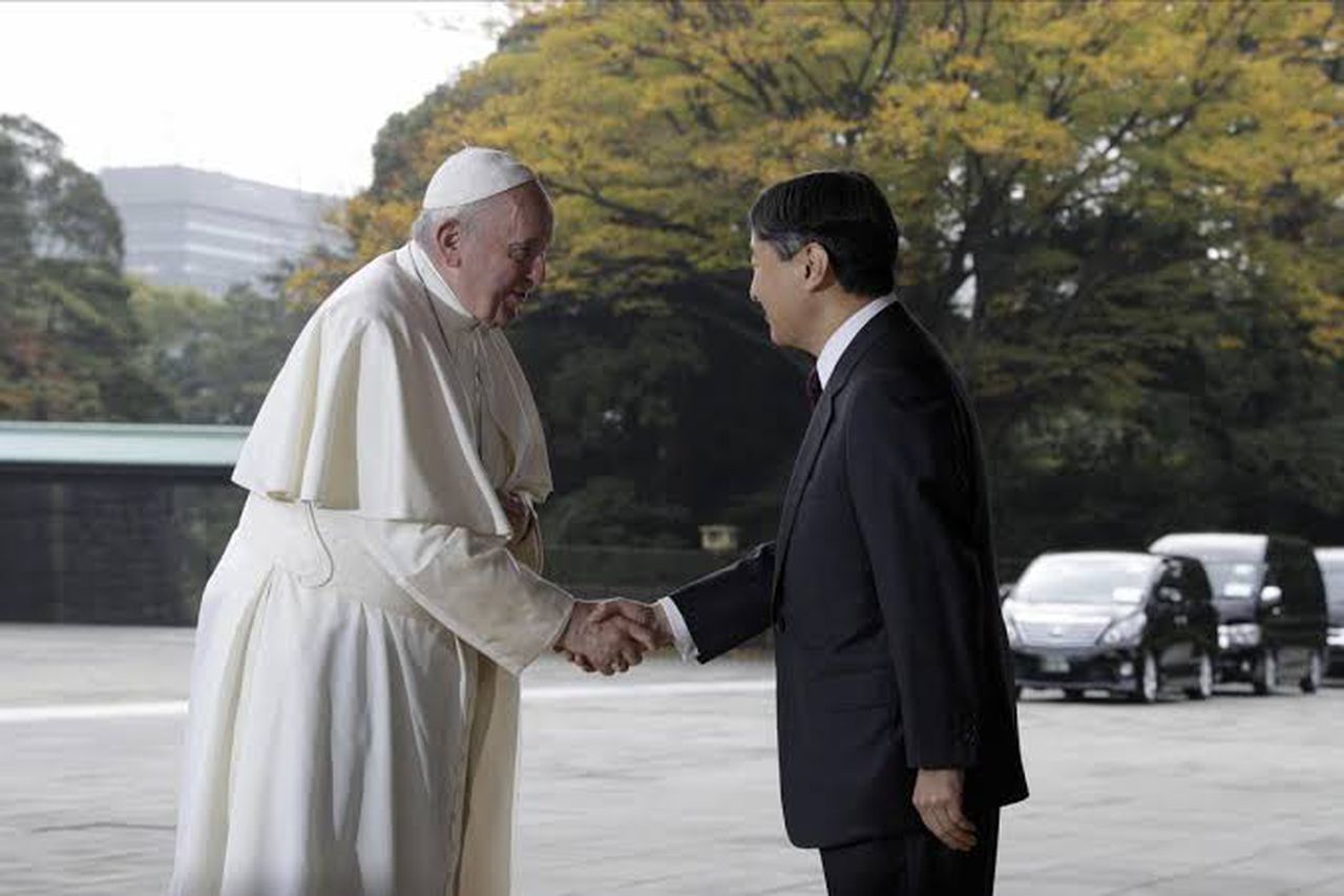 The pope made this announcement in Japan, image via Jae Hong