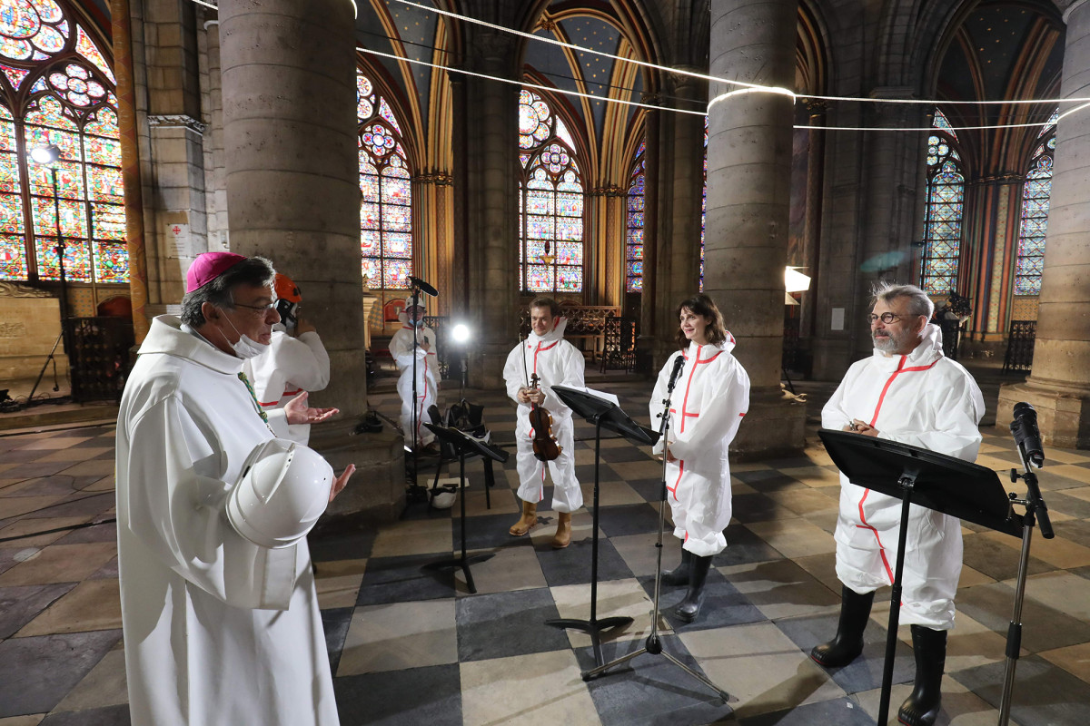 Notre Dame Cathedral opens briefly for Good Friday ceremony