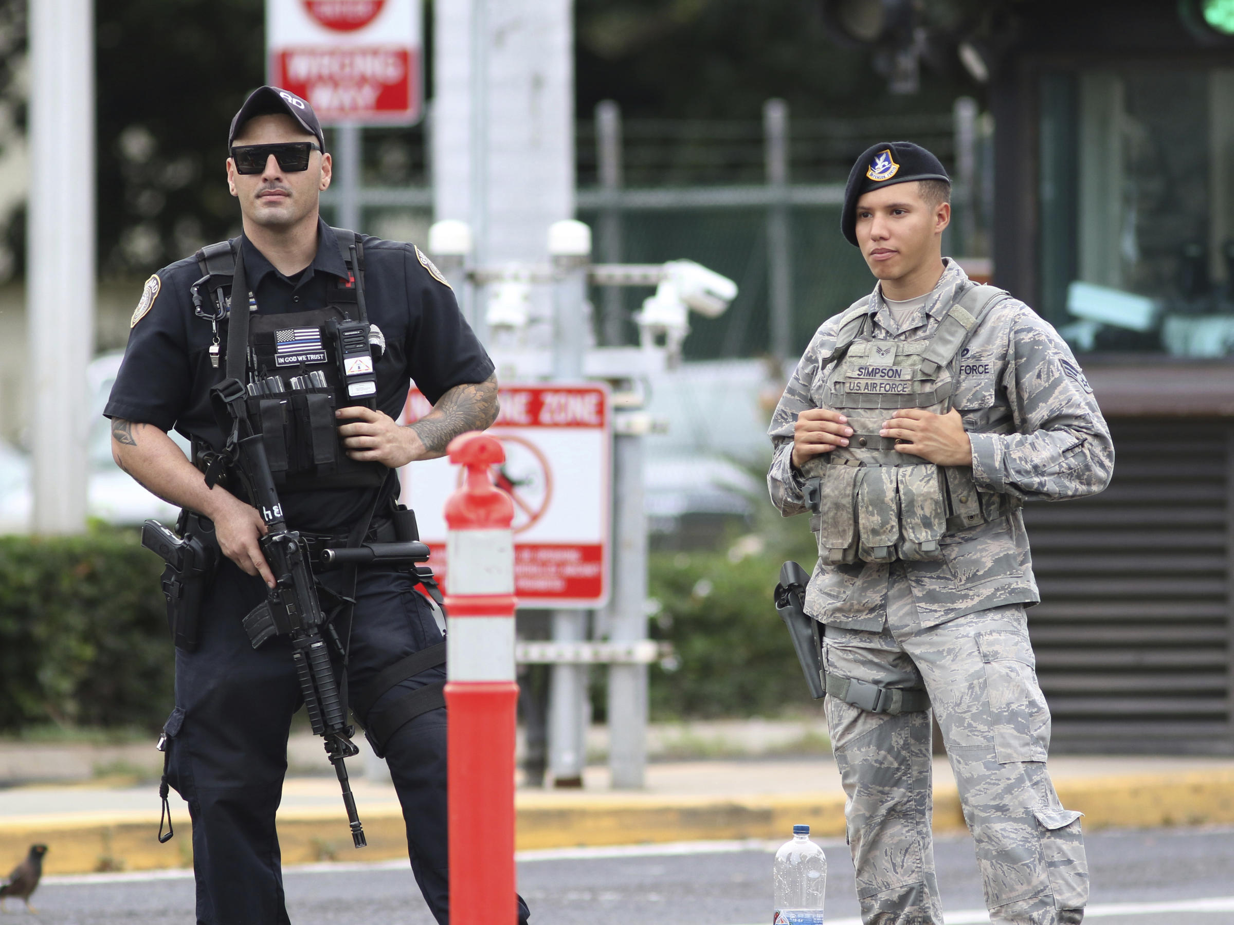 Tragedy at Pearl Harbor base, two dead, shooter commited suicide. Image via AP.