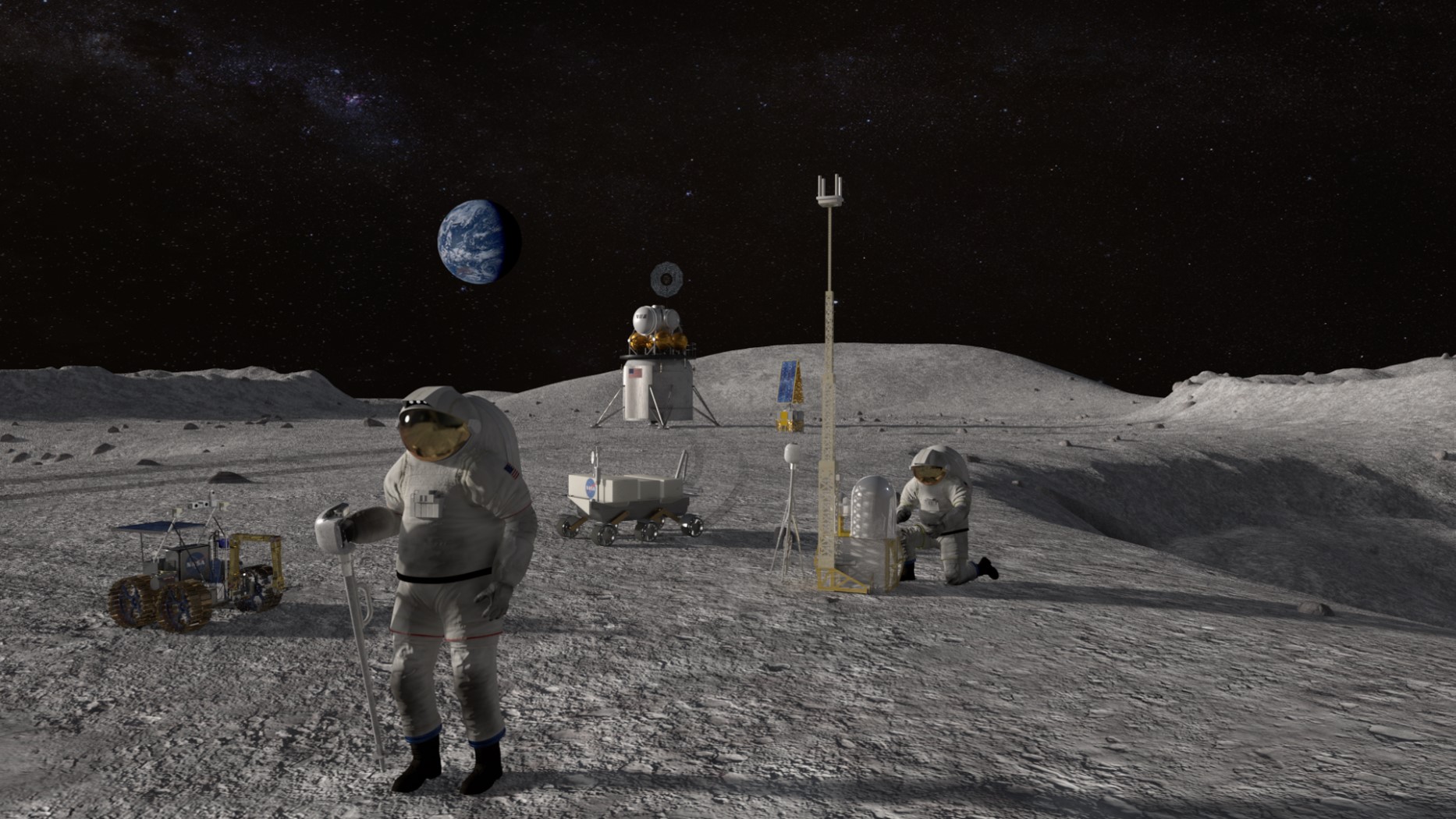 NASA estimates price of 2024 human moon landing mission at 35 billion USD. Image via NASA.