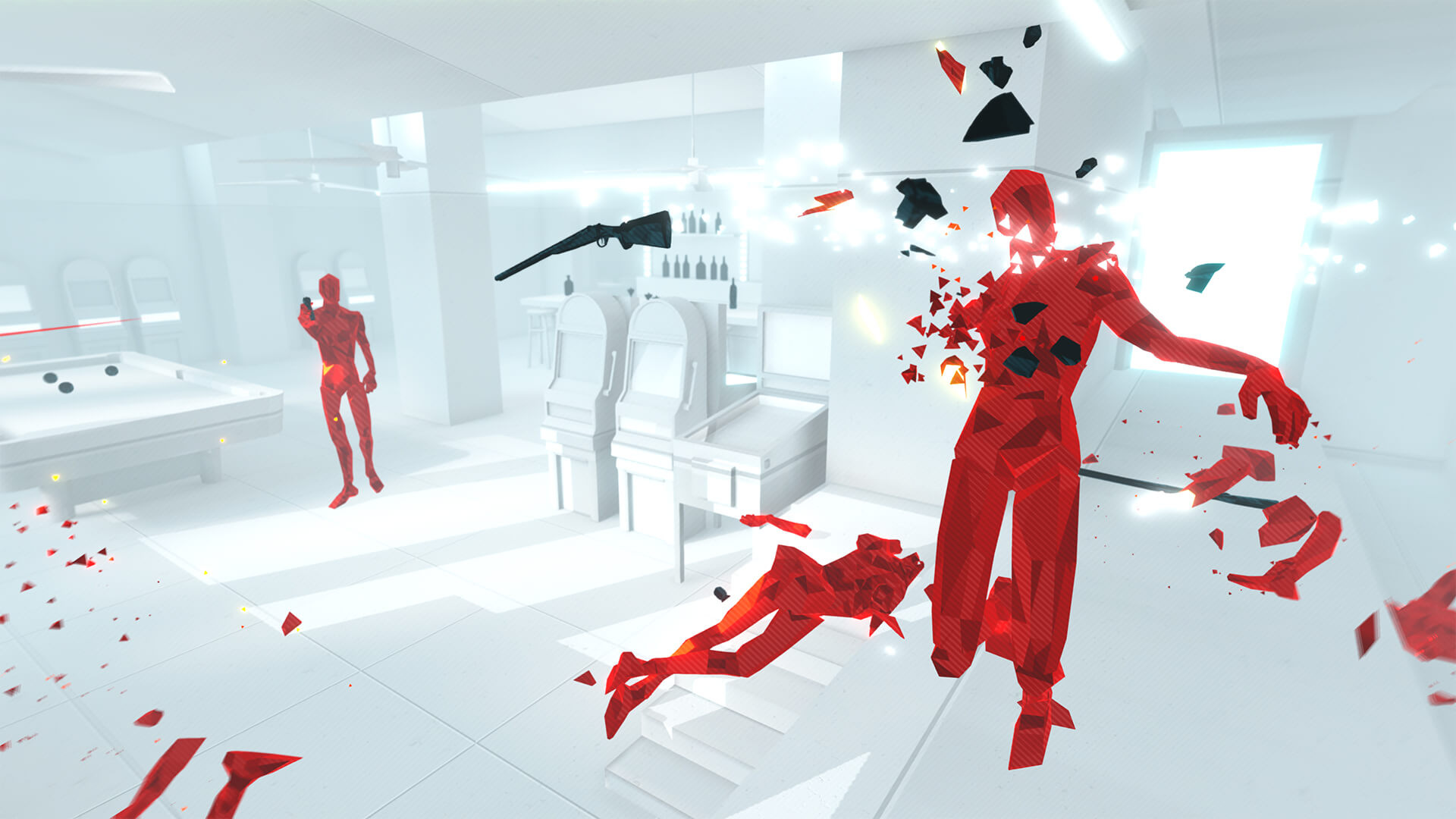 Time-bending first person shooter Superhot is free for today on Epic Games. Image via Epic Games.