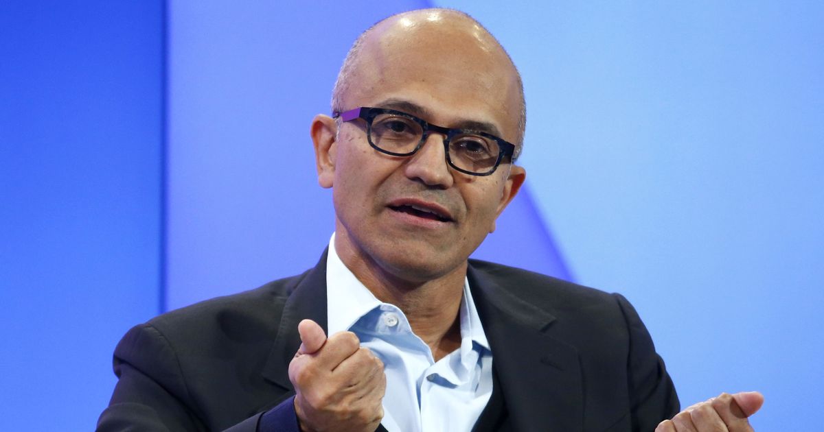 Nadella was born in Hyderabad India, image via Reuters