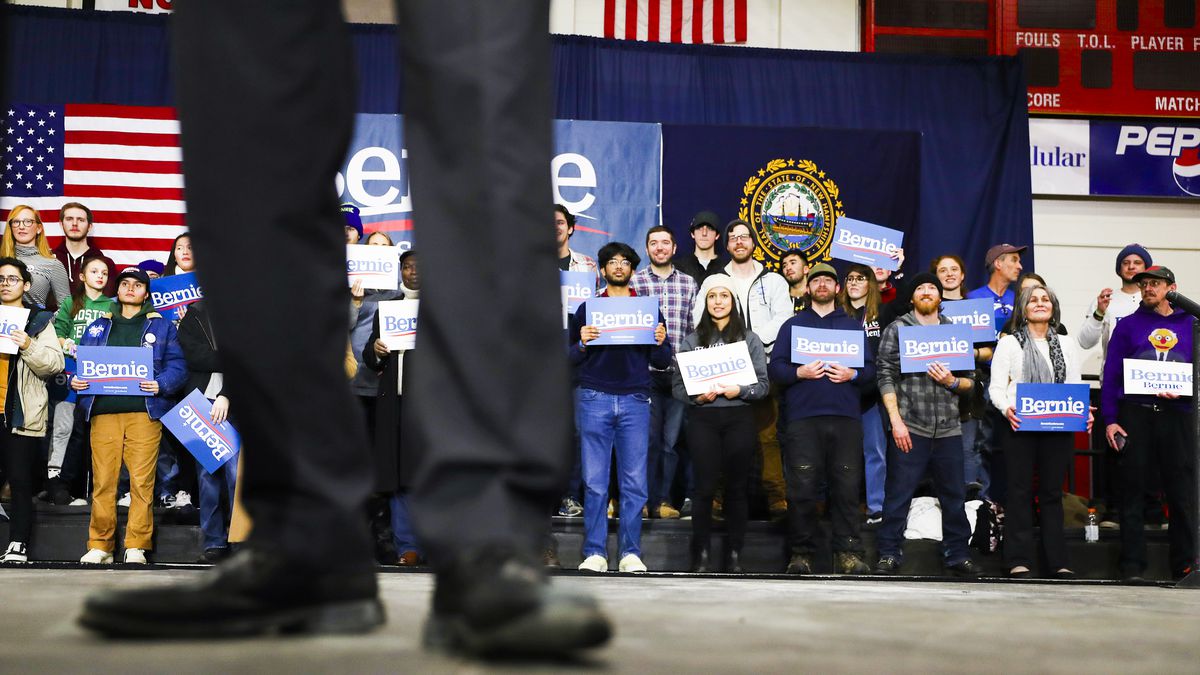 New Hampshire primary results start rolling in: Klobuchar leads but Sanders strongly expected to win. Image via Vox.