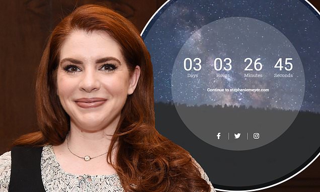 Twilight author Stephenie Meyer sends fans wild as she posts cryptic countdown timer on her website