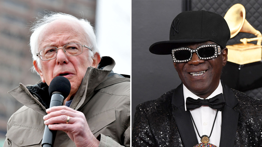 Flavor Flav leaves Public Enemy over Bernie Sanders endorsement row. Image via Variety.