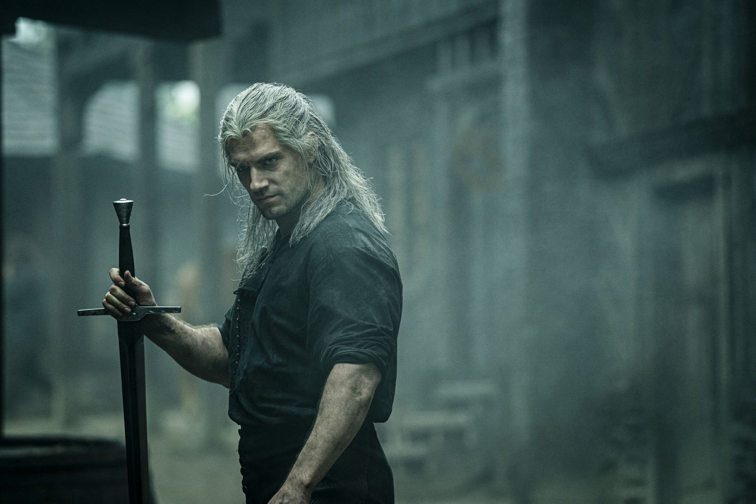 The Witcher stars Henry Cavil, image via Netflix