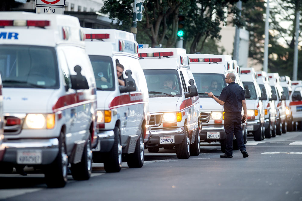 Dozens of ambulances queued outside Moscow hospitals