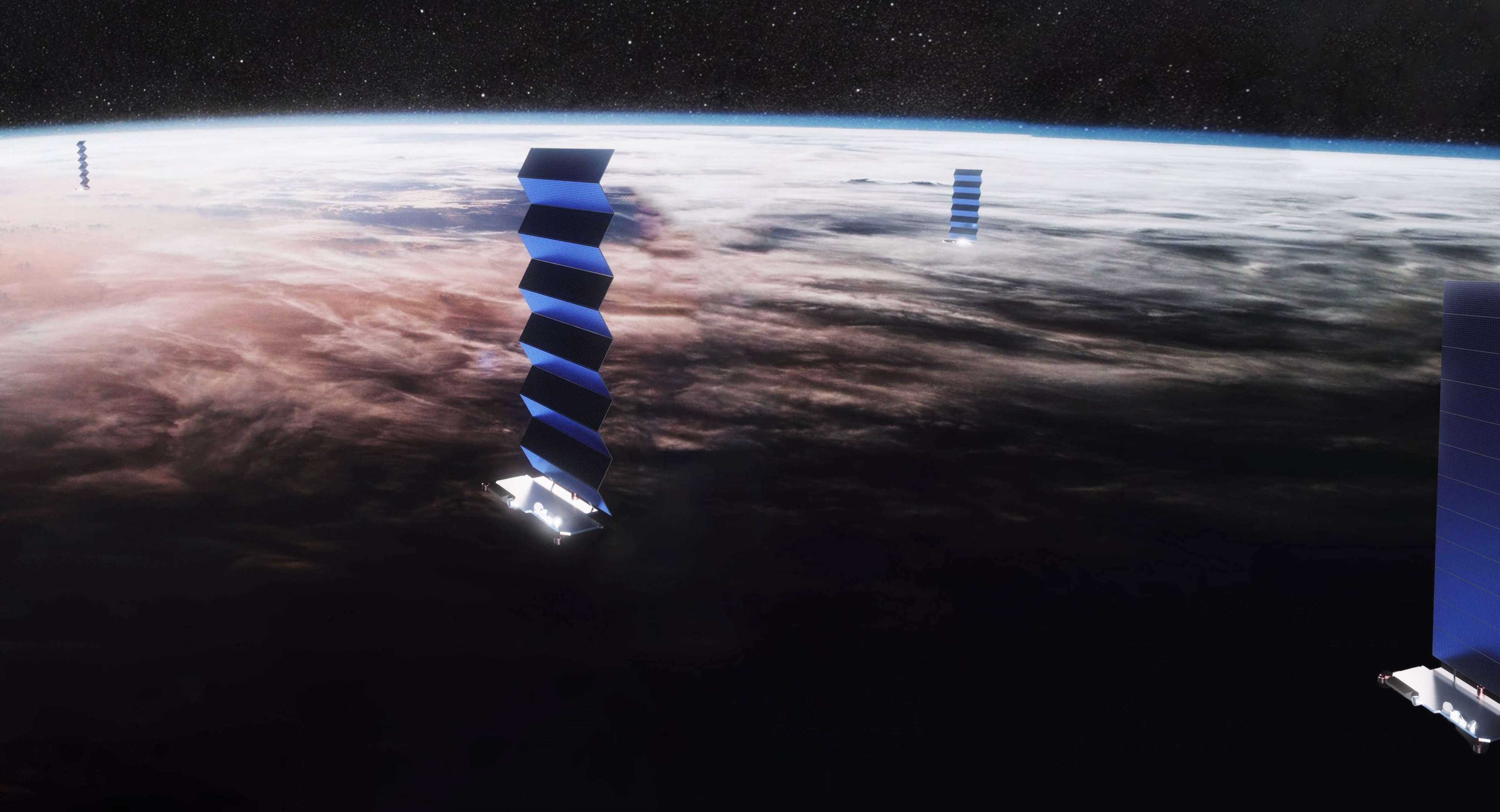 SpaceX will send even more satellites into space next month, image via Starlink