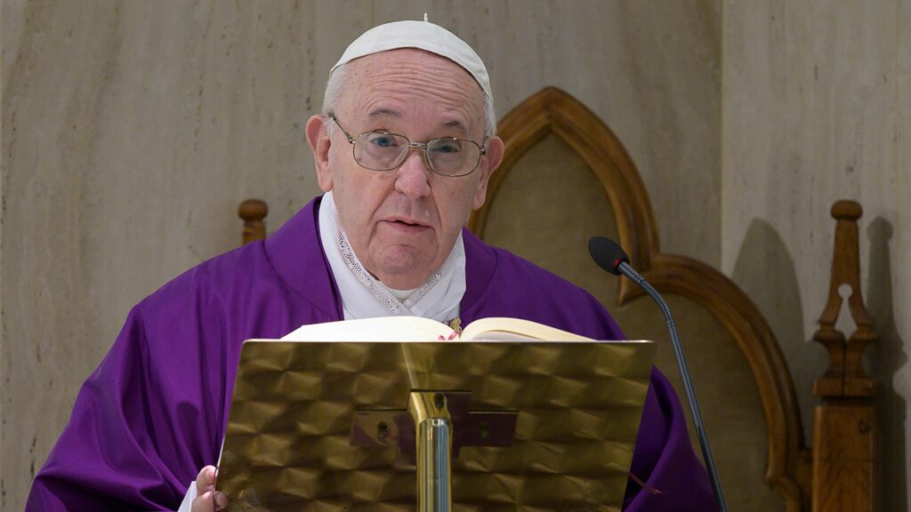 Pope Francis celebrates Palm Sunday without public in St. Peter's