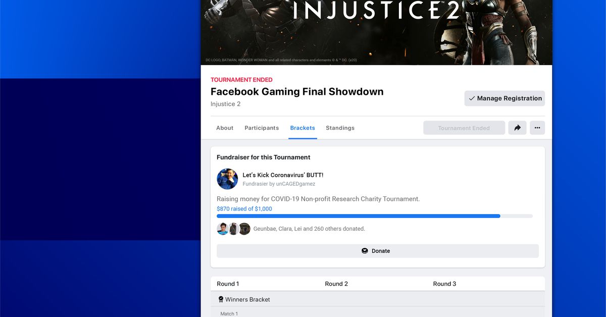 Facebook Gaming launches Tournaments