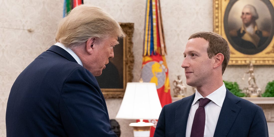 Mark Zuckerberg says there’s no deal with Donald Trump