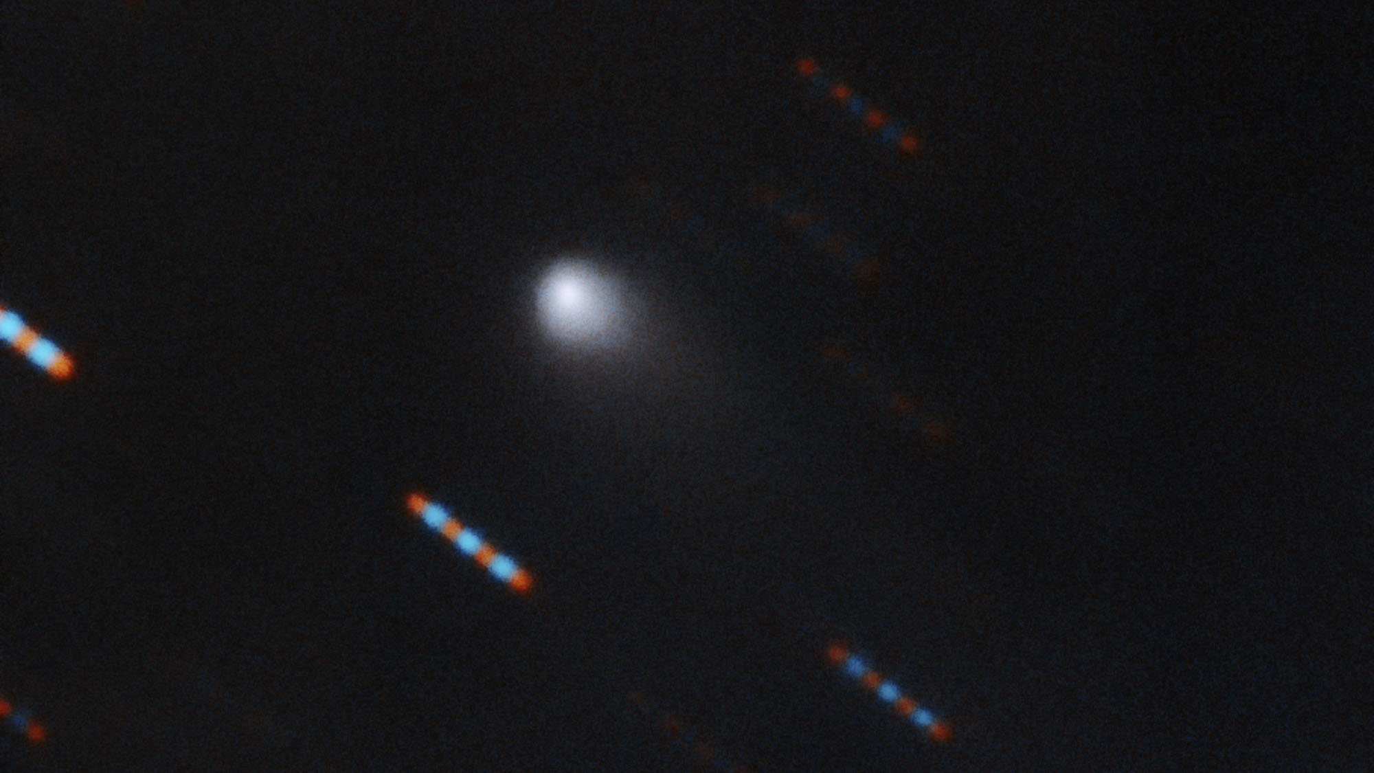 Comet Borisov was spotted before it entered the solar system by an amateur astronomer. Image via NSF.